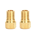 Bicycle Presta To Schrader Adapter Bike Tire Valve Adapter Copper Golden Bicycle Pump Tire Valve Connectors F/V To A/V Converter