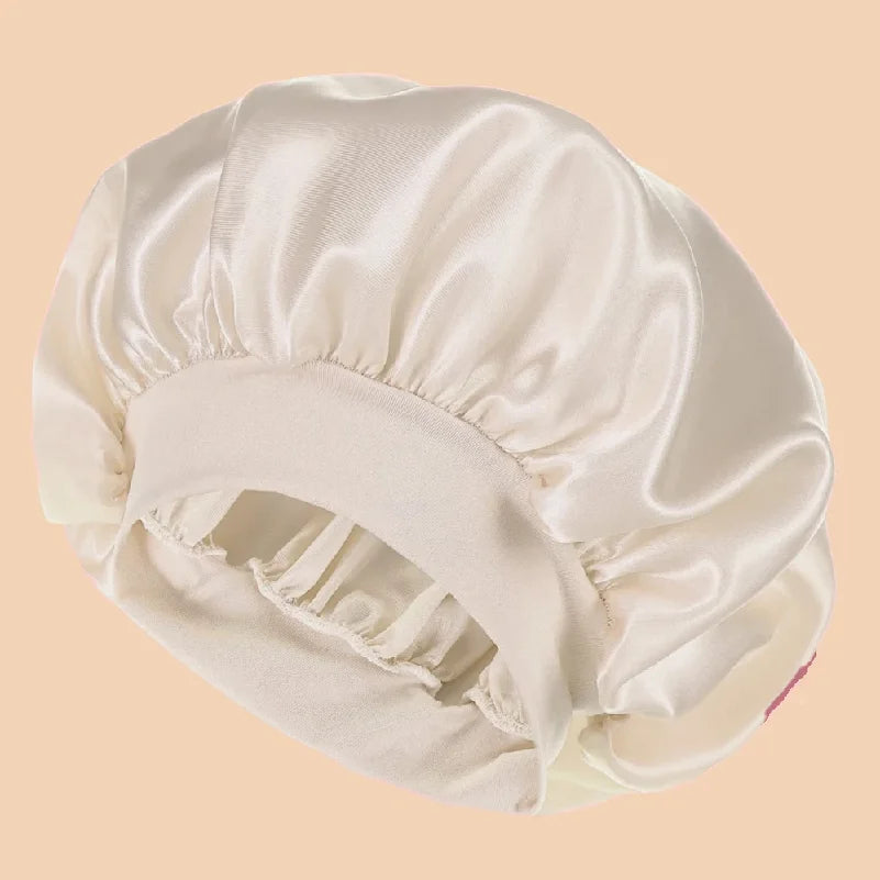 Satin Bonnet Silk Hair Bonnet for Sleeping, Soft Elastic Wide Band Sleep Cap for Curly Hair, Women Hair Care Night Head Cover
