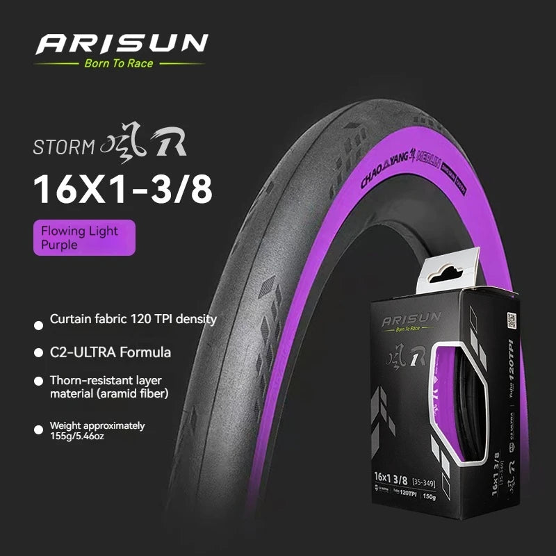 Chaoyang 16x1 3/8 Folding Bike Tire, R1 Lightweight Foldable Bicycle Outer Tire for Folding Bikes