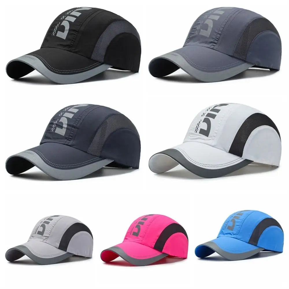Summer Breathable Quick Dry Cap Waterproof Adjustable Baseball Cap Ultra-Thin Snapback Sports Hat Outdoor Sport
