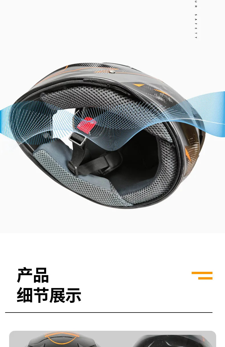 Motorcycle Helmet Casco Moto Motorbike Double Lenses Full Face Helmet Motorcycling Racing Helmet Casco Moto Casque