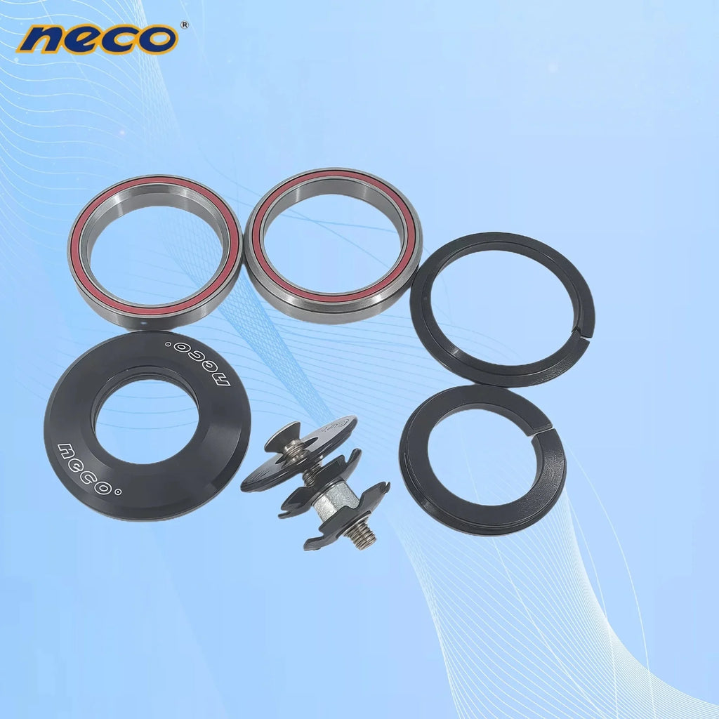 Neco Bike Headset Bicycle Integrated Threadless Headset 1.5" To 1-1/8" Reduced Fork Tube 52/28.6/30/39.8mm for MTB XCM DH Road