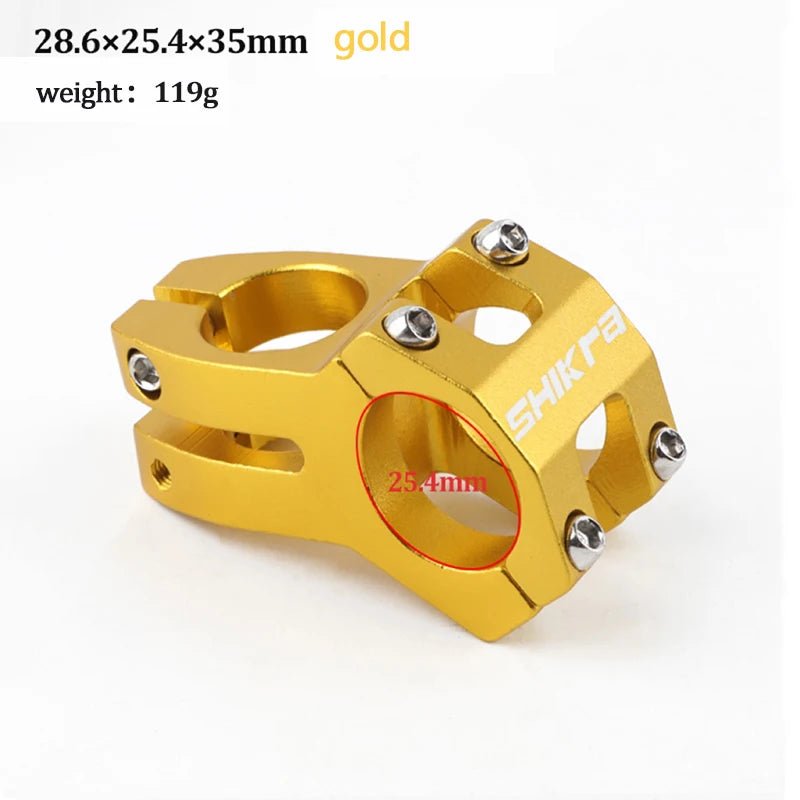 SHIKRA SK09 Stem Mtb Table Power Bicycle Road Short Power Mountain Bike Handlebar Stem 31.8*45MM 25.4*35MM Riser Handle Cycling