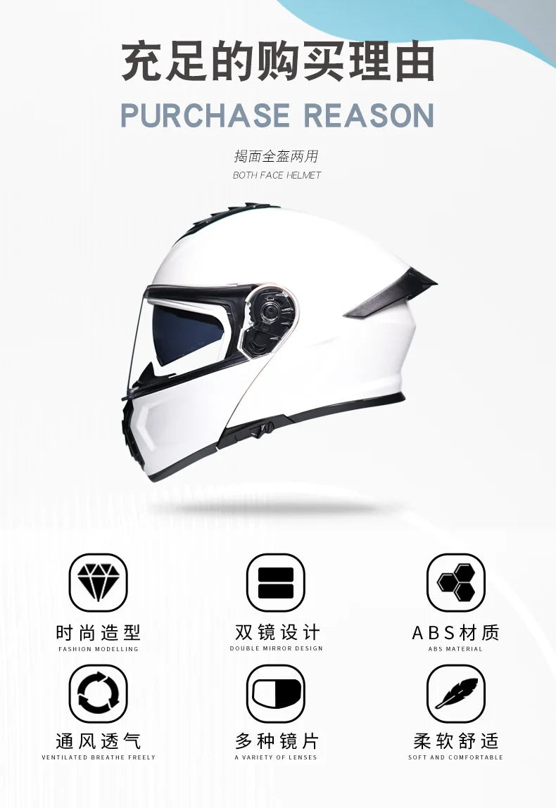 Orz-958 Motorcycle Helmet, Men's and Women's Open Face Helmet, Summer Dual Mirror Large Tail, Semi Fully Covered All Season