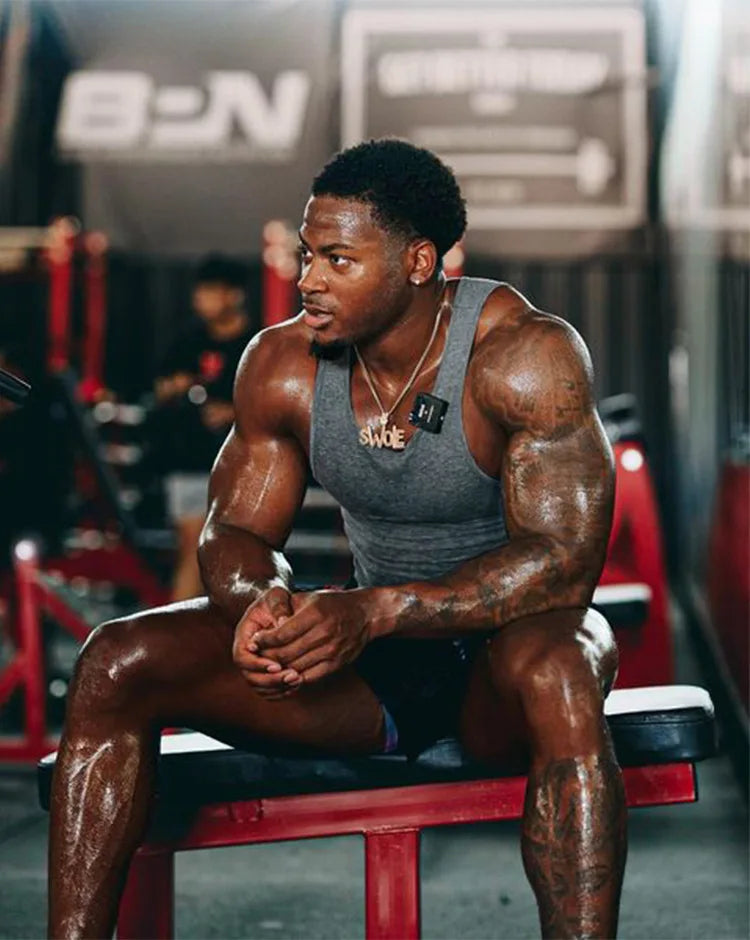 Summer Men's Sports Clothing Casual Vest Fashion Round Neck Quick Dry Tank Top Male Outdoor Gym Fitness Sleeveless Base Shirt
