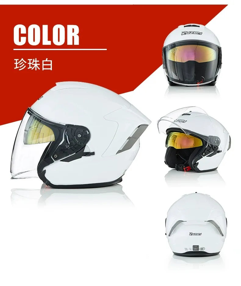 Lightweight Ventilated 3/4 Open Face Helmet DOT ECE Approves Motorbike Scooter Scooter Half Helmet Open Face Casco Moto