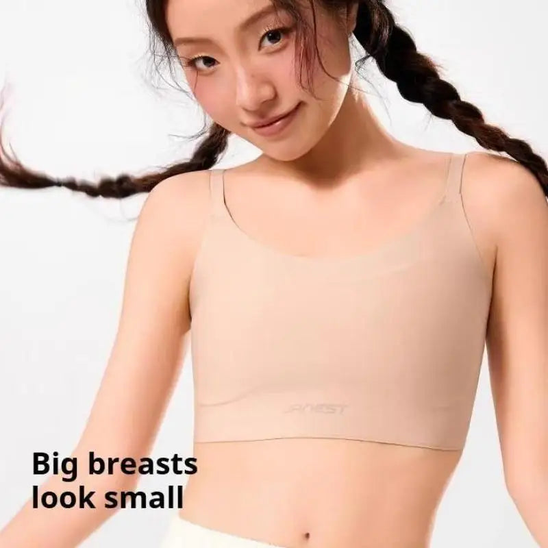 Women's Seamless Invisible Bra – Non Sheer Fabric, Bust Minimizer Style, Smooth Under Clothing