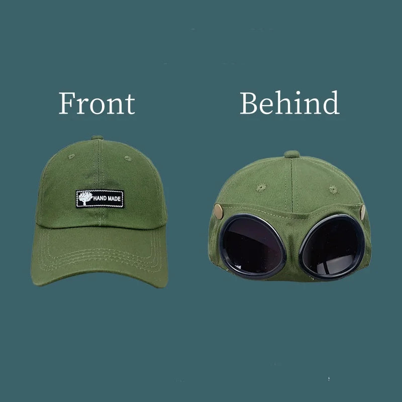 Aviator Hat Korean Adult/Child Version Personality Glasses Cap Sunglasses Sunshade Spring Summer Versatile Tide Baseball Cap