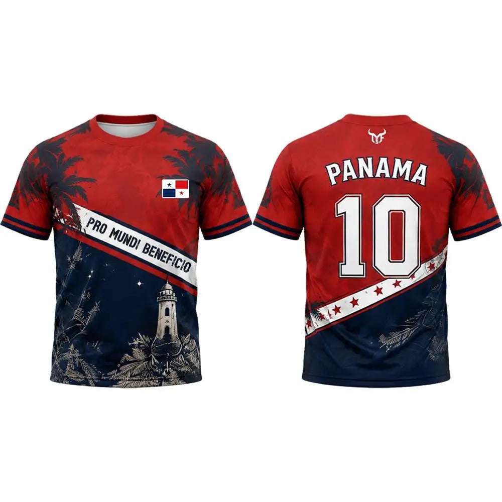 Panama Flag 3D Printed T-shirt 2026 Panama Outdoor Sports Soccer Training Jersey Unisex Quick Dry Breathable Casual Street Tops