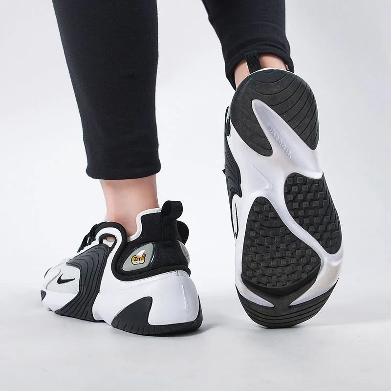 Nike Zoom 2K Air Speed Foam Non-Slip Breathable Mid-Top Air Cushion Casual City Commuting Running Shoes Women's Black and White Panda Ao0354-100