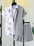 Hawaiian Men's Short Sleeve Shirt And Beach Shorts Set Beach Party Men's Shorts Summer Vacation Fashion Men's Casual Shirt