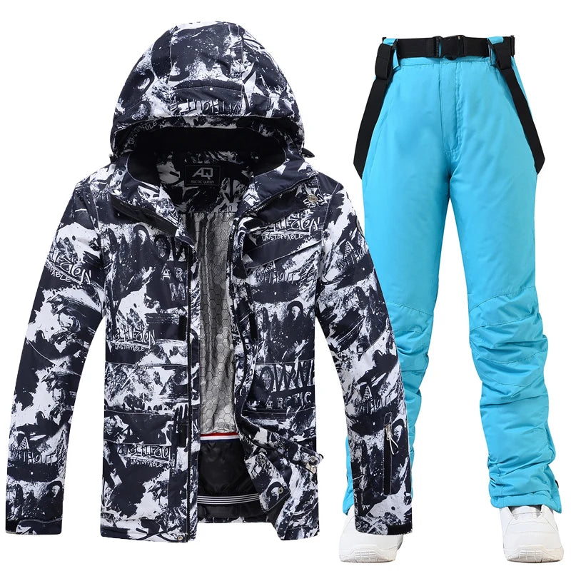-30, Men and Women Snow Wear, Snowboarding Suit, Skiing Brand Jacket, Ski Jacket and Pant Sets, Snowboarding Clothing, Winter