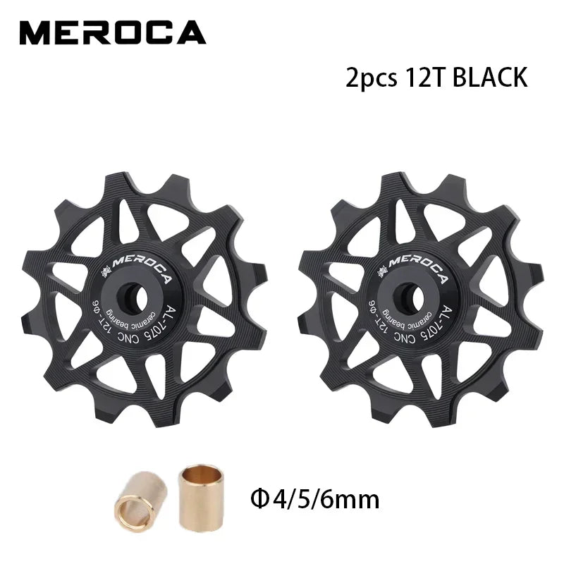 12 14T Road Bike Ceramic Bearing Pulley 8V 9V 10V 11v Rear Derailleur Guide Wheel for Sram Shimano Mountain Bike Derailleur