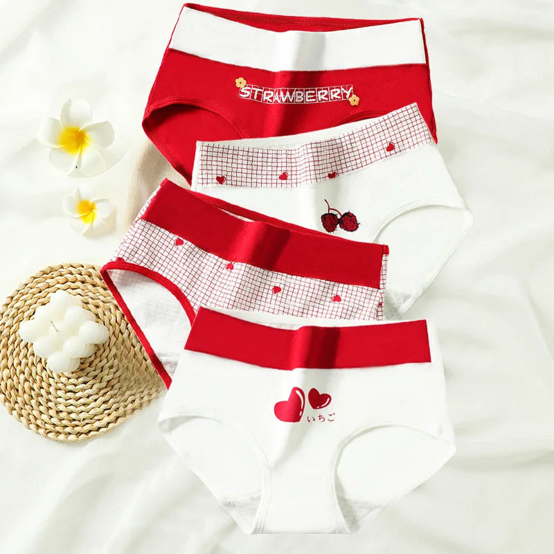 High Waist 4Pcs/Set Cotton Panties Women Briefs Seamless Body Shaper Breathable Underwear Comfort Female Lingerie Plus Size 5XL