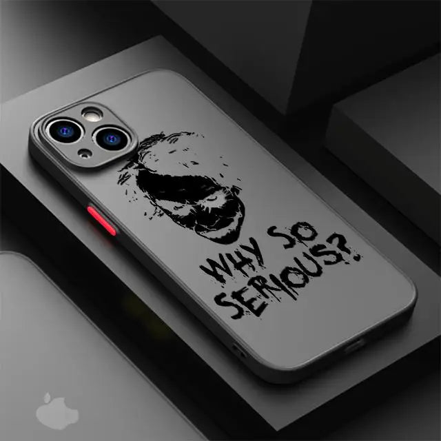 Cool Joker Phone Case For iPhone 16 15 14 13 12 11 Pro Max XS X XR 7 8 SE Transparent Back Cover