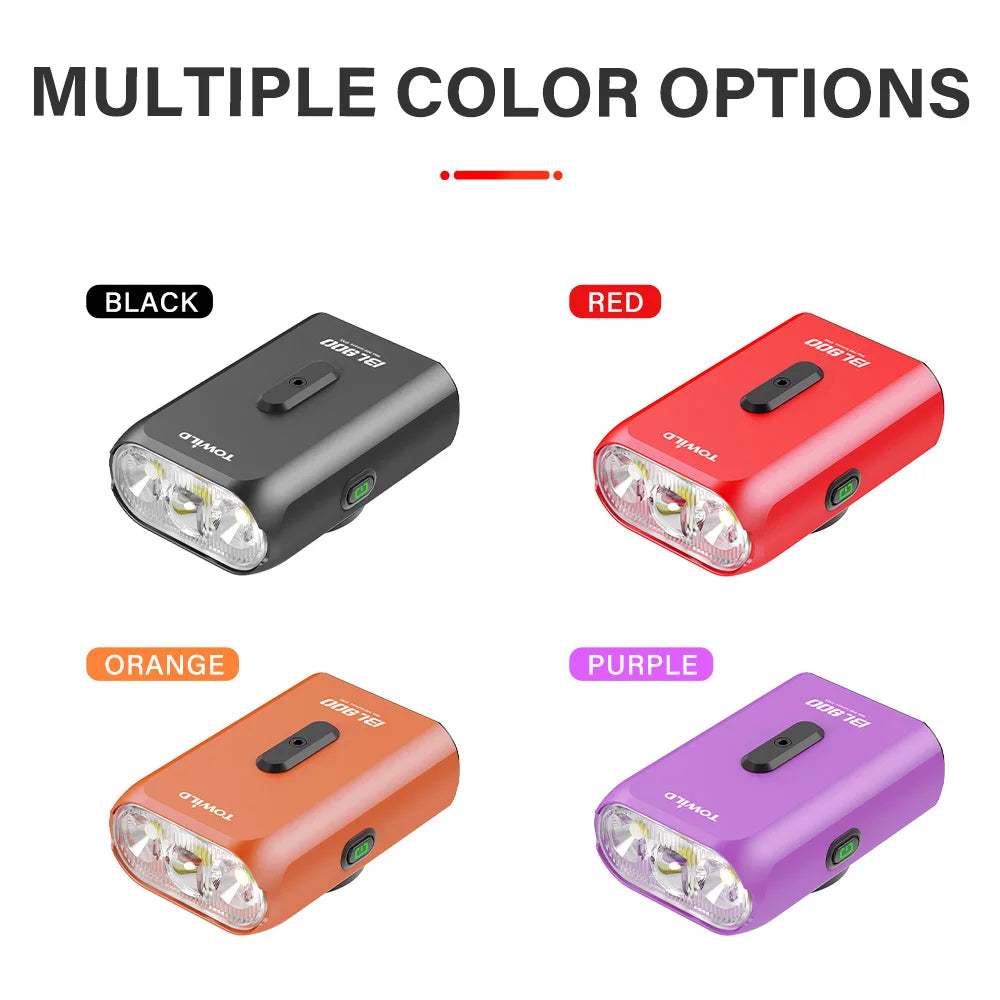 TOWILD BL900 Dual Mounted Bicycle Lights With Focus/Flood Beam 1100LM Rechargeable Bike Light Daytime Safety Night illumination