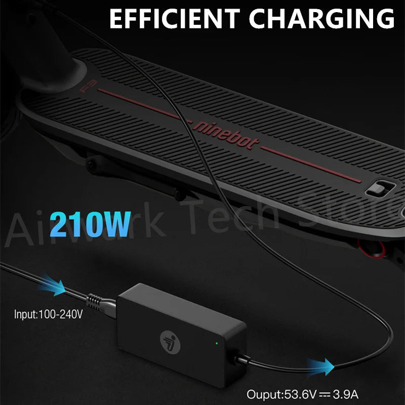 EU Stock Original 210W 53.6V 3.9A Fast Charger for Ninebot by Segway ZT3 Pro/GT3/F3/F3 Pro/G3 Electric Scooter Power Adapter