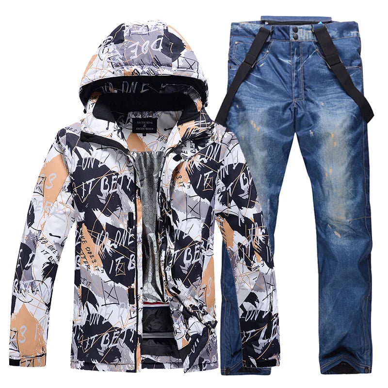-30, Men and Women Snow Wear, Snowboarding Suit, Skiing Brand Jacket, Ski Jacket and Pant Sets, Snowboarding Clothing, Winter