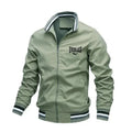Autumn and Winter Men's Standing Collar Casual Zipper Business Jacket Outdoor Sports Jacket Waterproof and Windproof Solid Color