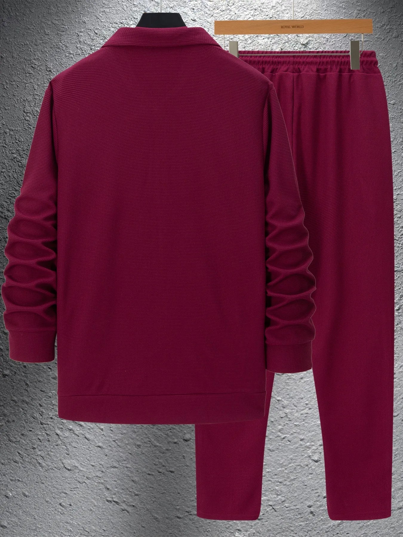 The new 2025 spring and autumn sports men's youth popular solid color jacket jacket trousers two leisure sports suit