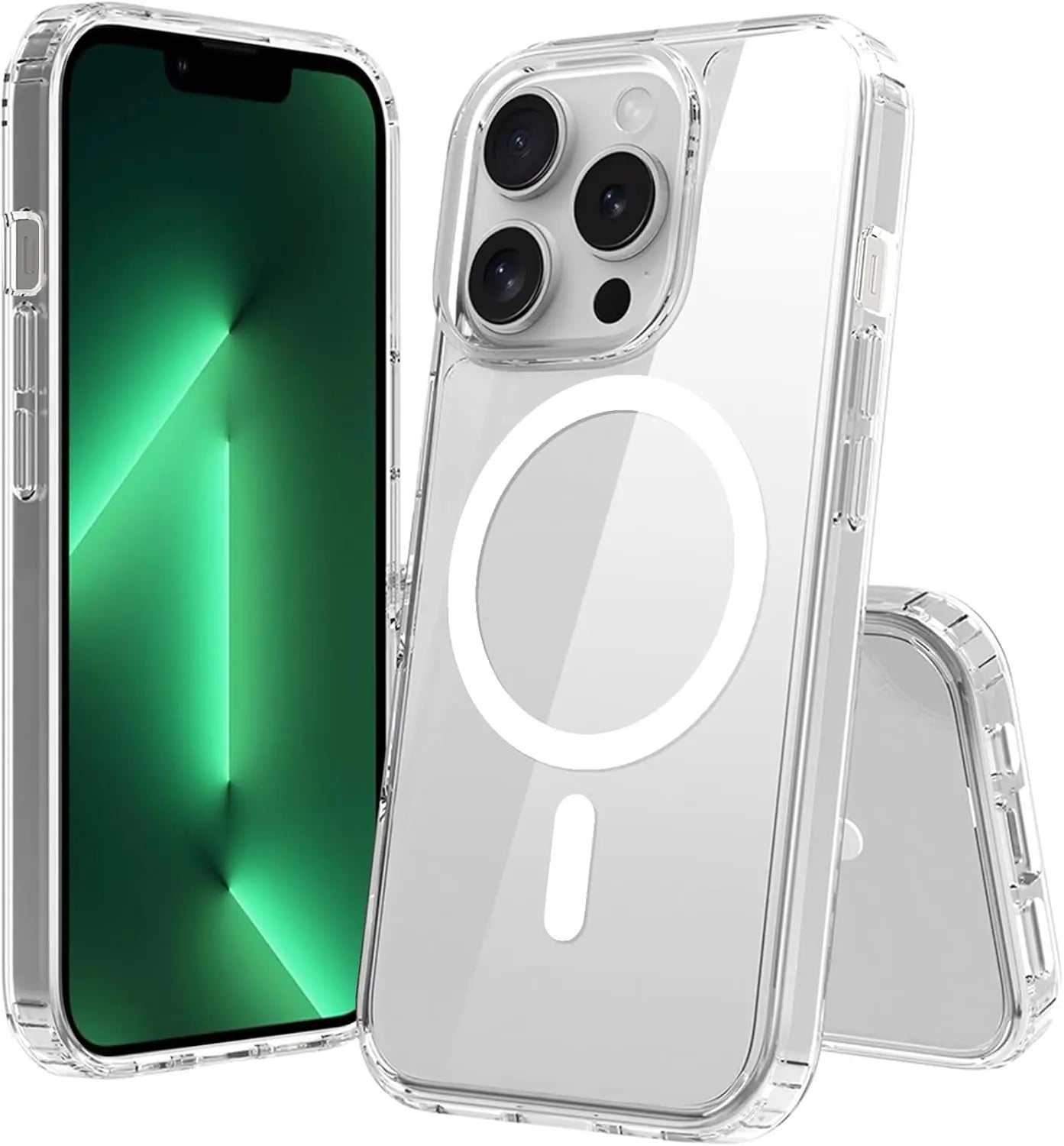Original Magnetic Transparent Phone Case, Silicone Case for iPhone 17 Air 16 15 14 13 Pro Max Plus 16E Magsafe