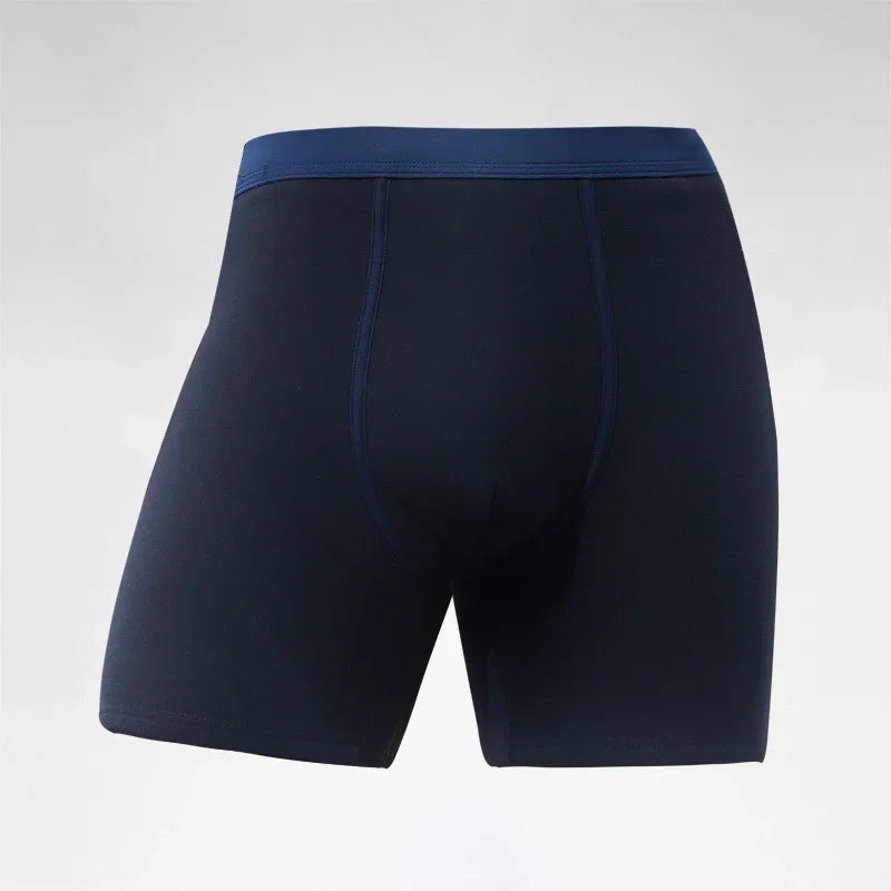 Men's Thermal Underwear Fleece Thickened Anti-wear Leg Lengthened Boxers Autumn Winter Briefs Elderly Heating Flat-angle Pants