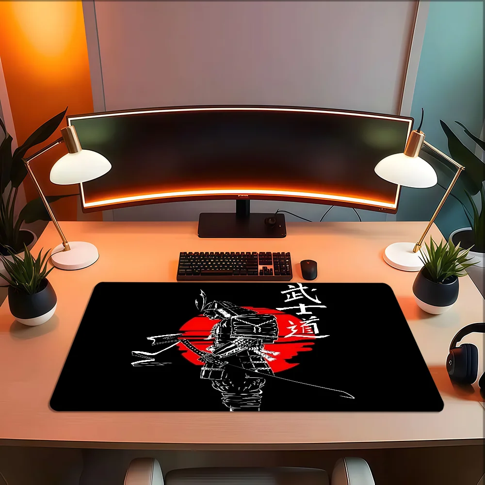 Japanese samurai Mouse Pad Non-slip Thickened MousePad Large Gaming Cushion Office Student Writing Lockedge