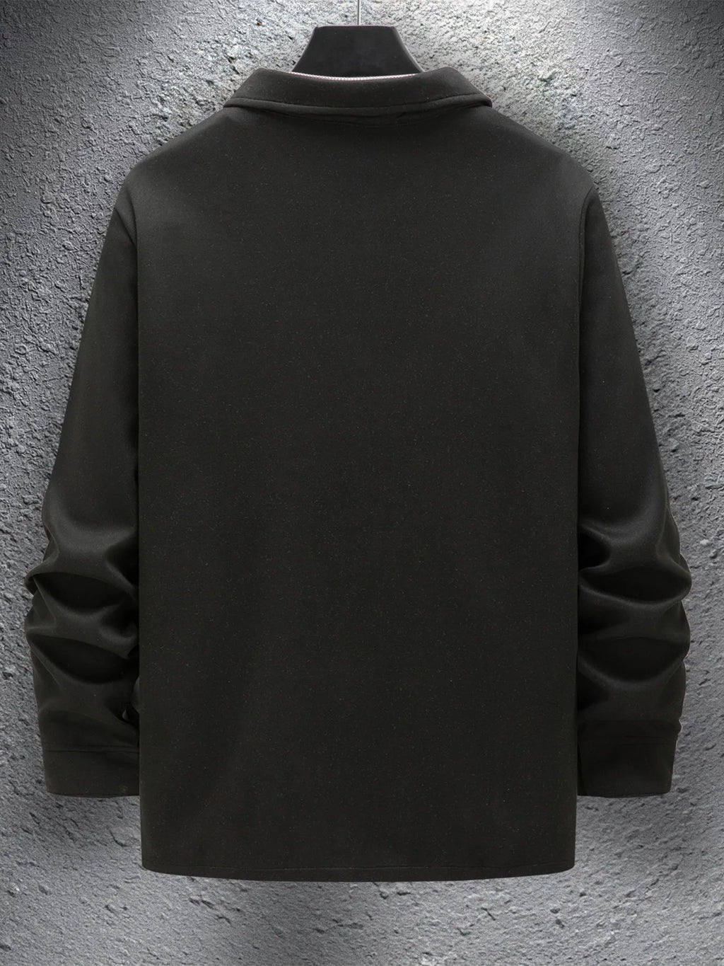 2025 new men's casual spring and autumn solid color single-breasted jacket pocket long-sleeved coat