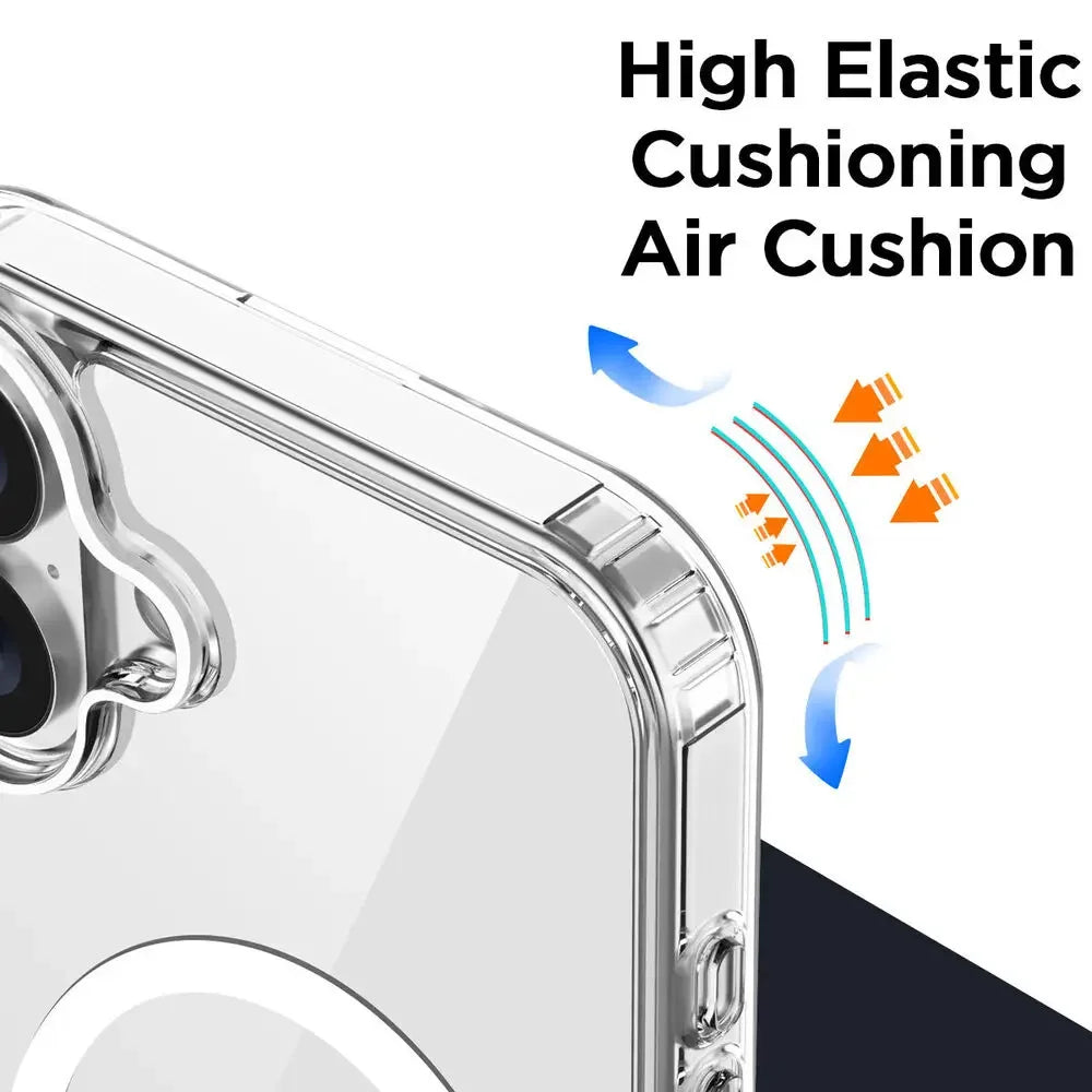 Original Magnetic Transparent Phone Case, Silicone Case for iPhone 17 Air 16 15 14 13 Pro Max Plus 16E Magsafe
