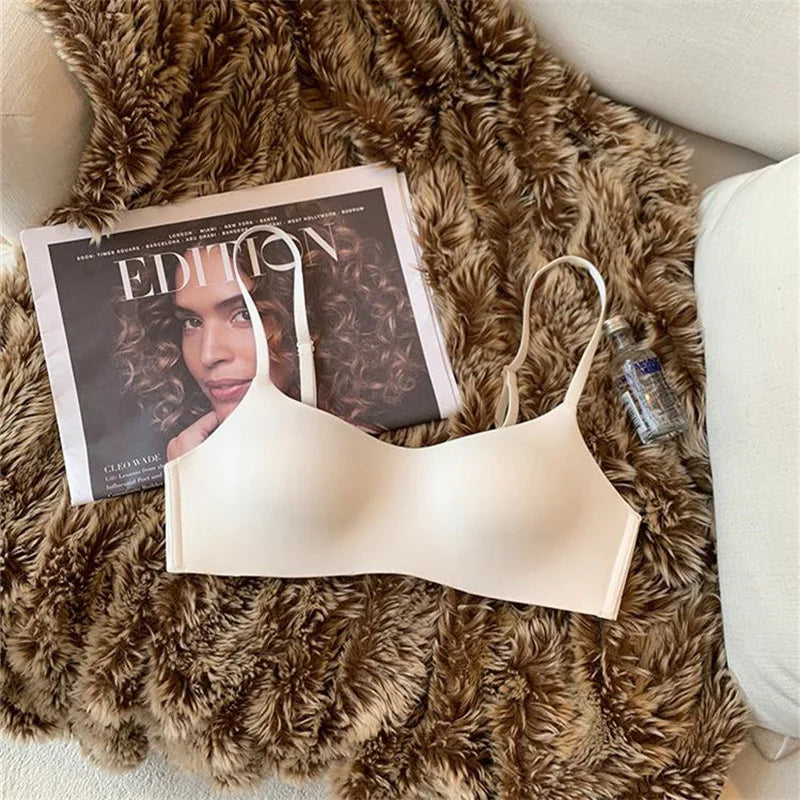 Seamless Bras For Women Small Chest Bralette 1/2 Cup Non-Wire Push-Up Bra Fixed Pad Soft Underwear Sexy Lingerie Intimates S-XL