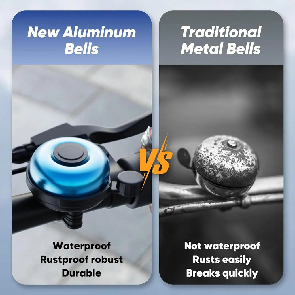 Universal Bicycle Bell Alloy Cycling Ring Horn Bike Handlebar Outdoor Riding Safety 100dB Loud Scooter Accessories Classic