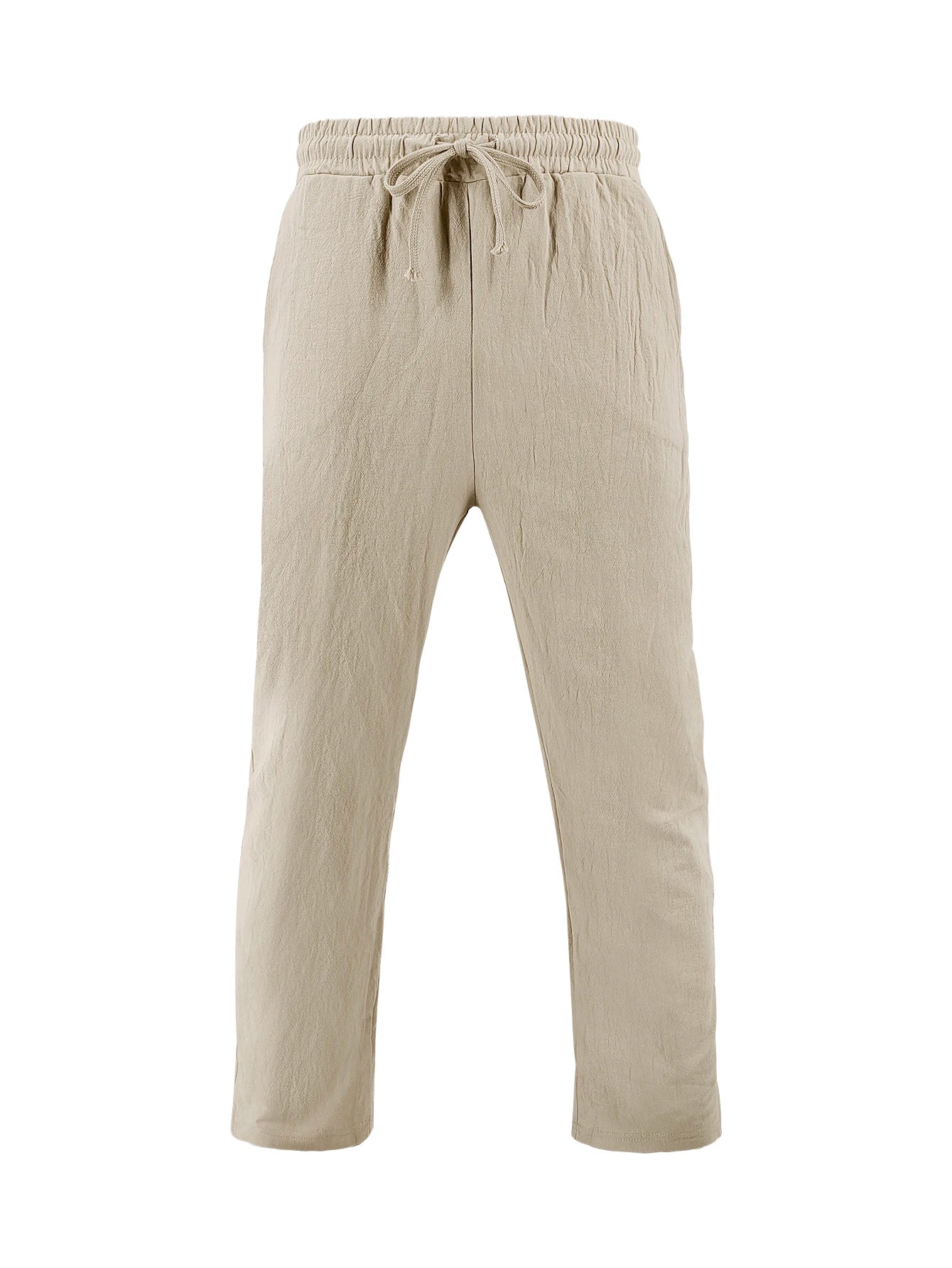 2025 New Arrival Men's Casual Tracksuit Linen Shirt and Pants Set Breathable Summer Outfits for Beach and Daily Wear
