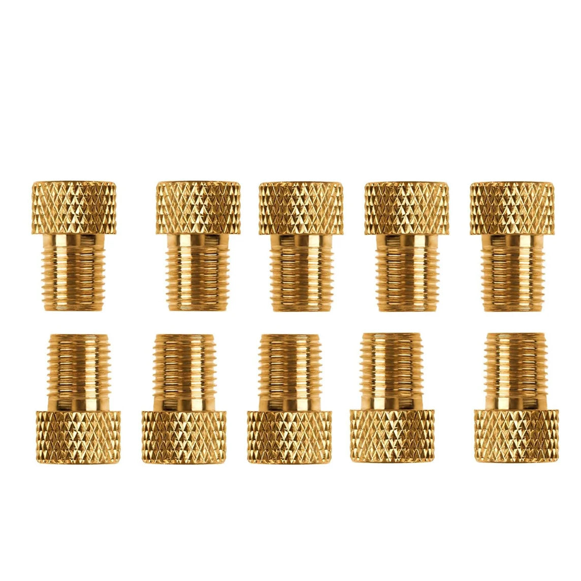 Bicycle Presta To Schrader Adapter Bike Tire Valve Adapter Copper Golden Bicycle Pump Tire Valve Connectors F/V To A/V Converter