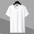 Hot Fashion T-shirts Mens Solid Stretch Baselayer Unisex Basic Bottoming Breathable Comfort Plain Short Sleeve