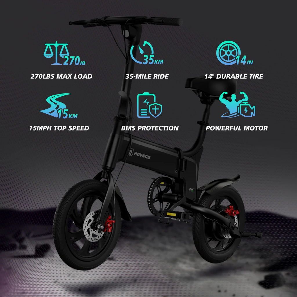 C12 12" Foldable Electric Bike 450W: 36V Portable Ebike for Chauffeur Service