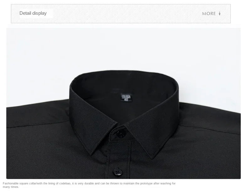 Four sided elastic shirt for men's shirt, multi-color non ironing, wrinkle resistant, simple business dress, casual shirt