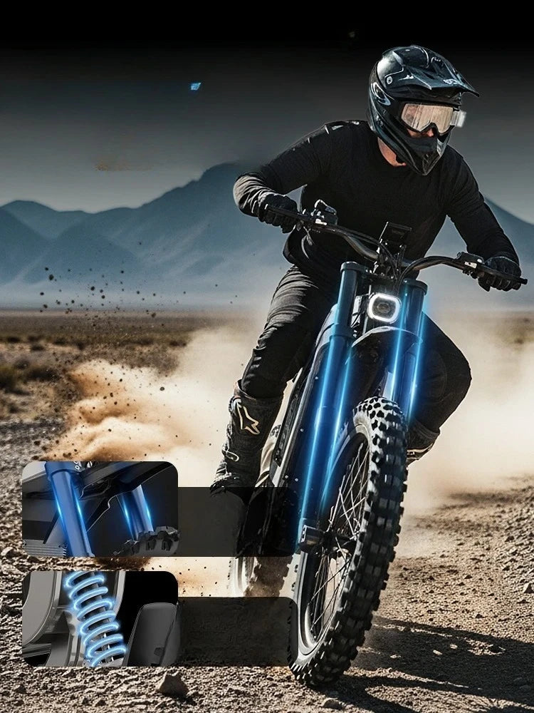 Tc Professional 6000W Electric Off-Road Motorcycle, 120km Long Range, with Rugged Hydraulic Brakes