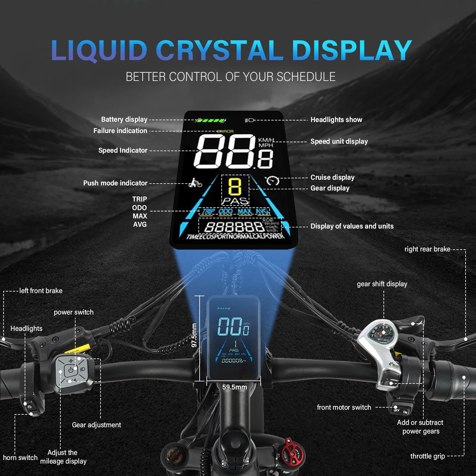Electric bicycle 3000W Dual Motor 48V23AH All terrain Mountain Off road Snowfield EBike Hydraulic brake Commute 26 inch Fat Tire
