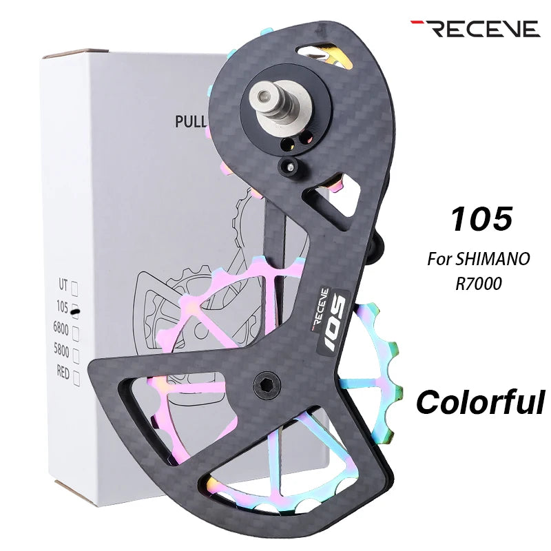 RECEVE Bicycle Derailleur Groupset Road Bike Rear Derailleur Pulley Ceramic Jockey Wheel Carbon Cycling R5800 R6800 R7000 R8000