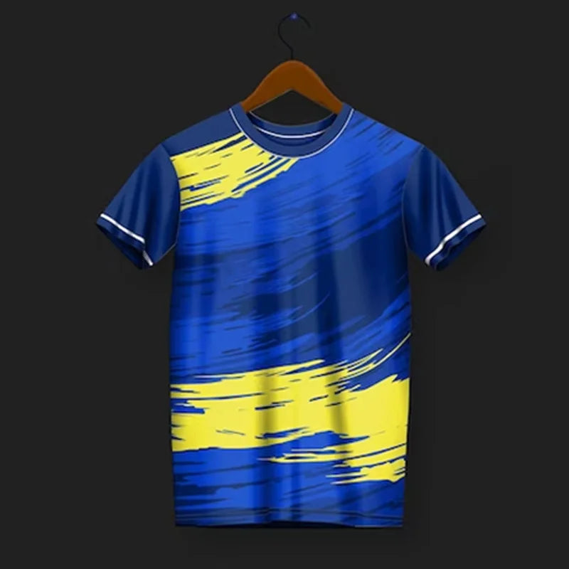 3D Printed Training Suit T-Shirt For Men Fashion Sports Pattern Tees Summer Oversized Round Neck Tops Short Sleeves T Shirts