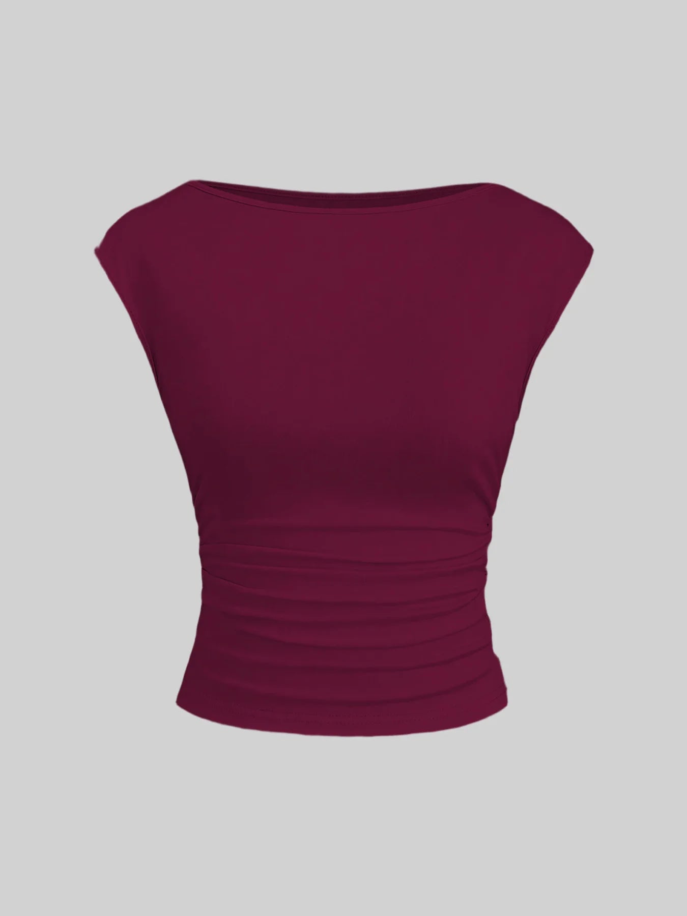 Sleeveless Pleated Tanks T-shirts Women Solid Vintage Crop Tops Sexy Kpop Tees Tshirts Gothic Harajuku Cheap Clothes Woman