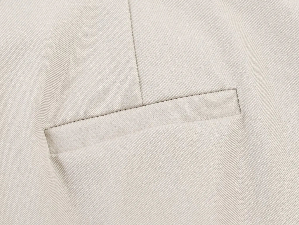 European and American style 2026 new double-button straight suit jacket with shoulder pads + pleated straight trousers suit
