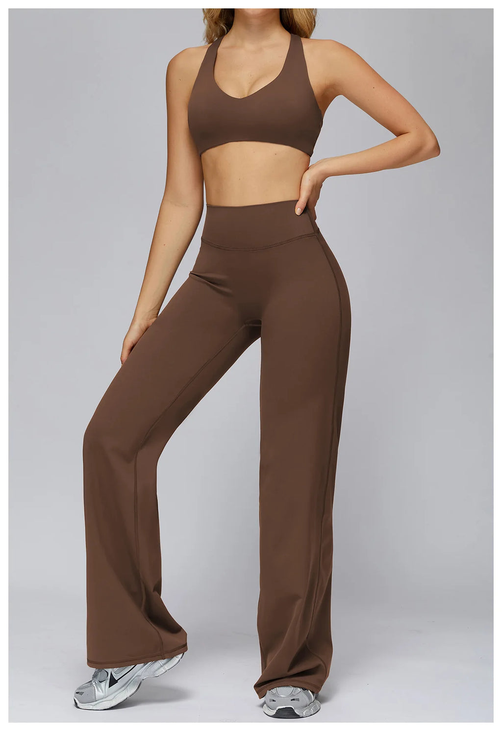Yoga Set 2 Pieces Sports Outfits Female Clothing Fitness Vest Sportswear Women Tracksuit High Waist Leggings Sport Bra Yoga Suit