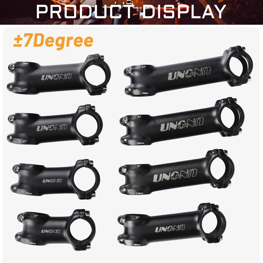 UNO MTB Bike Stem -7 17 35 Degree Ultralight Aluminum Alloy 31.8mm 60 70 80 90 100 110 120 130mm Road Bicycle Stem King Alloy