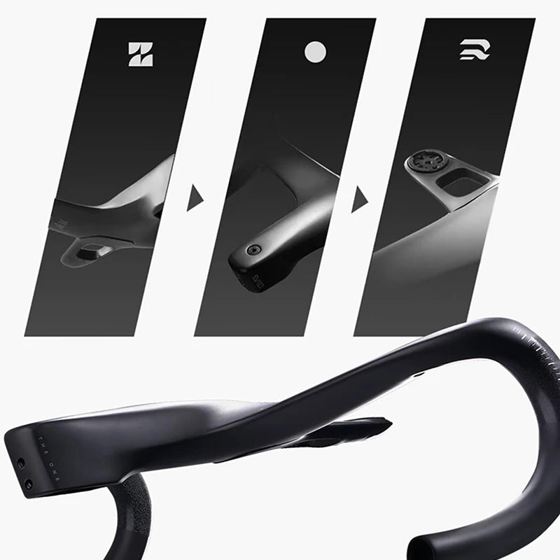 THE ONE ULTRA aero carbon Integrated hamdlebar Hidden Trace Road Bicycle Handlebar 380/400/420 28.6mm Racing  Bike