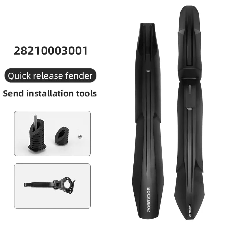 ROCKBROS Mountain Bike Mudguard Widen Quick Release 26-27.5 Inch Durable lnnovative Installation Fender Bicycle Accessories