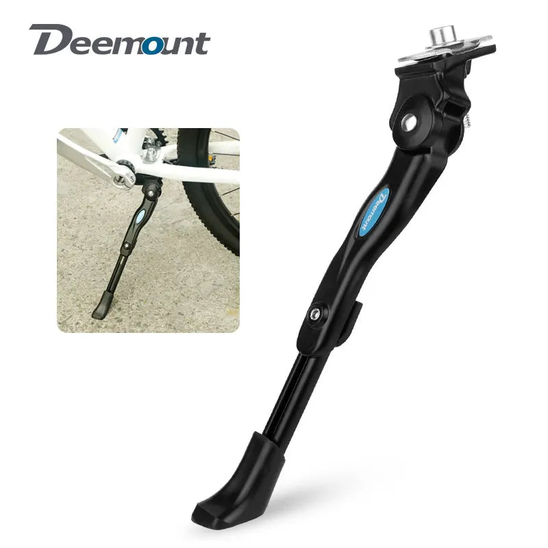 Bicycle Mid Kickstand 24-27.5in Height Adjust MTB Aluminum Alloy Support 13-31cm Pipe Clamping Big Foot Casing Road Sturdy Rack
