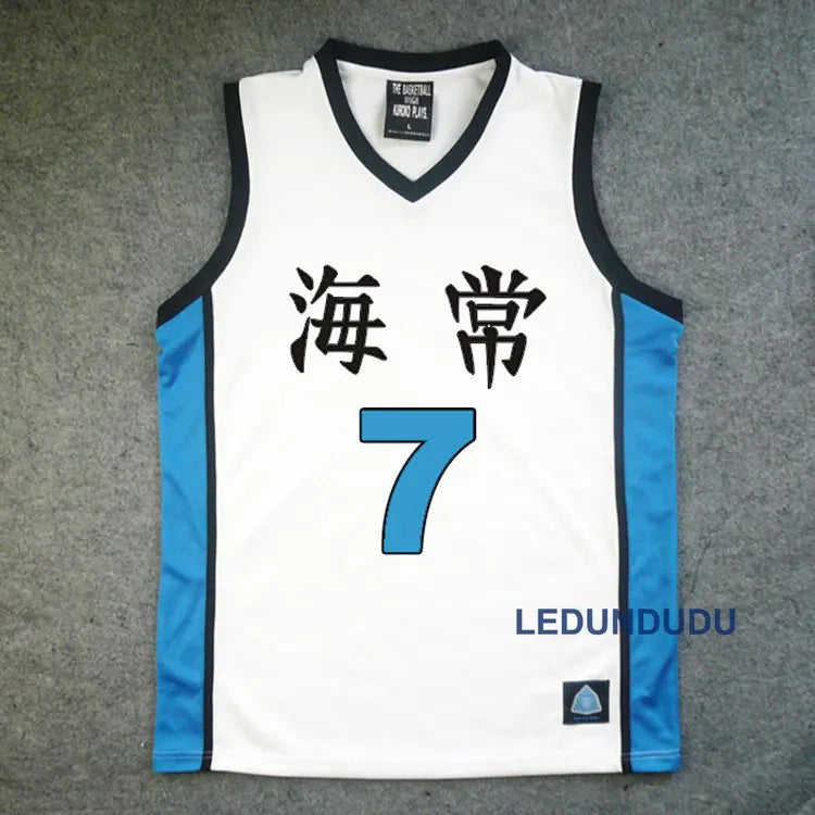Japan Anime Basuke Cosplay Kaijo School Uniforms Kise Ryota Men Basketball Jersey Sportswear T-shirt Shorts Set