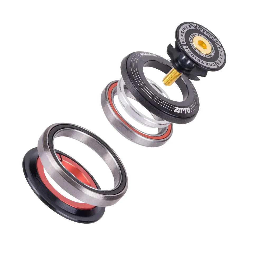 MTB 4252ST 1 1/8"-1 1/2" Straight Tube Steering Column IS42 IS52 Bike Headset Bicycle Headset Bearing 42mm 52mm