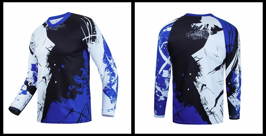 Black Dirt Bike Jersey Kids Motocross Jersey Youth Off Road Motorcycle Shirt Boys DH BMX mtb Jersey Long Sleeve Cycling Jersey